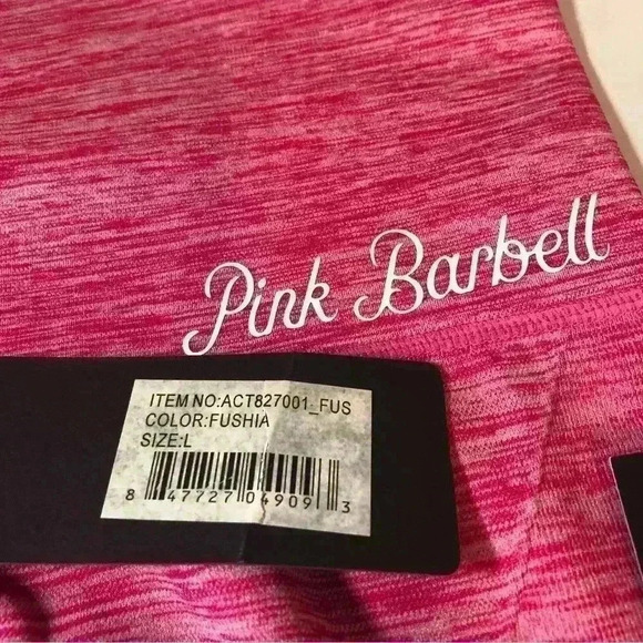 Pink Barbell Women’s Fuchsia and Purple Ombre Athletic Leggings size Large NWT - Picture 7 of 12